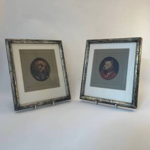 A Pair of 19th C. Dog Portraits